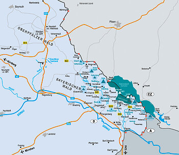 Ski-Karte Bayerischer Wald